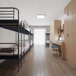 现代宿舍3D模型下载